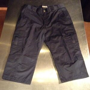 5.11 Tactical Pants Men's 42x23 Dark Navy Cargo w/ Drag Strap Expandable Waist